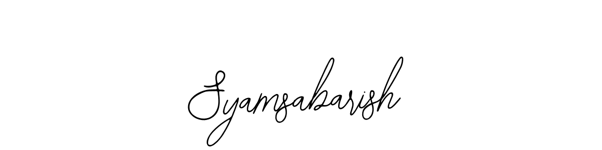 if you are searching for the best signature style for your name Syamsabarish. so please give up your signature search. here we have designed multiple signature styles  using Bearetta-2O07w. Syamsabarish signature style 12 images and pictures png