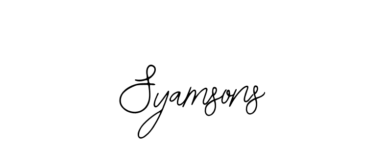 Syamsons stylish signature style. Best Handwritten Sign (Bearetta-2O07w) for my name. Handwritten Signature Collection Ideas for my name Syamsons. Syamsons signature style 12 images and pictures png