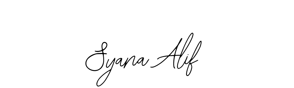 Make a beautiful signature design for name Syana Alif. With this signature (Bearetta-2O07w) style, you can create a handwritten signature for free. Syana Alif signature style 12 images and pictures png