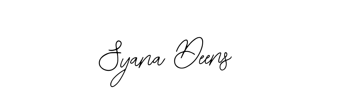 How to make Syana Deens name signature. Use Bearetta-2O07w style for creating short signs online. This is the latest handwritten sign. Syana Deens signature style 12 images and pictures png