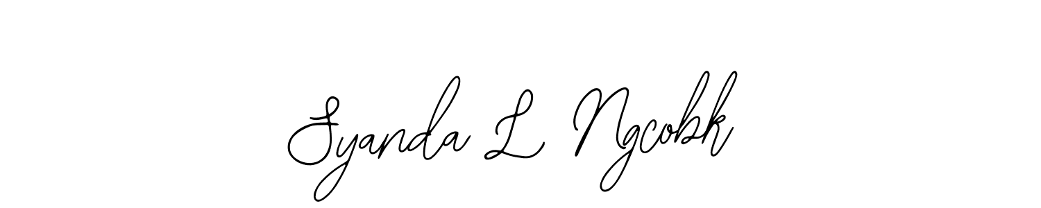 Make a beautiful signature design for name Syanda L Ngcobk. With this signature (Bearetta-2O07w) style, you can create a handwritten signature for free. Syanda L Ngcobk signature style 12 images and pictures png