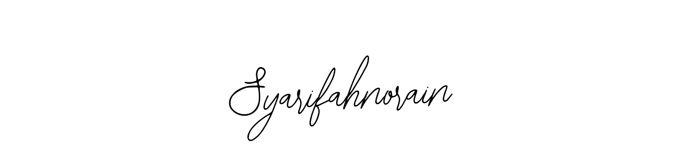 How to make Syarifahnorain signature? Bearetta-2O07w is a professional autograph style. Create handwritten signature for Syarifahnorain name. Syarifahnorain signature style 12 images and pictures png