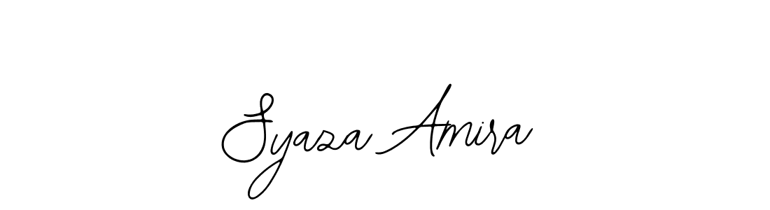 How to make Syaza Amira name signature. Use Bearetta-2O07w style for creating short signs online. This is the latest handwritten sign. Syaza Amira signature style 12 images and pictures png