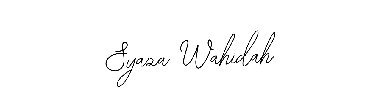 Syaza Wahidah stylish signature style. Best Handwritten Sign (Bearetta-2O07w) for my name. Handwritten Signature Collection Ideas for my name Syaza Wahidah. Syaza Wahidah signature style 12 images and pictures png