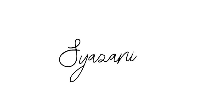 Make a beautiful signature design for name Syazani. Use this online signature maker to create a handwritten signature for free. Syazani signature style 12 images and pictures png