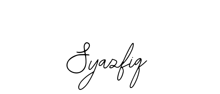 You should practise on your own different ways (Bearetta-2O07w) to write your name (Syazfiq) in signature. don't let someone else do it for you. Syazfiq signature style 12 images and pictures png