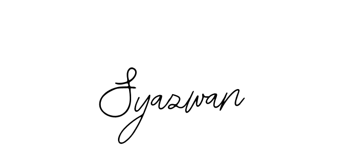 Design your own signature with our free online signature maker. With this signature software, you can create a handwritten (Bearetta-2O07w) signature for name Syazwan. Syazwan signature style 12 images and pictures png