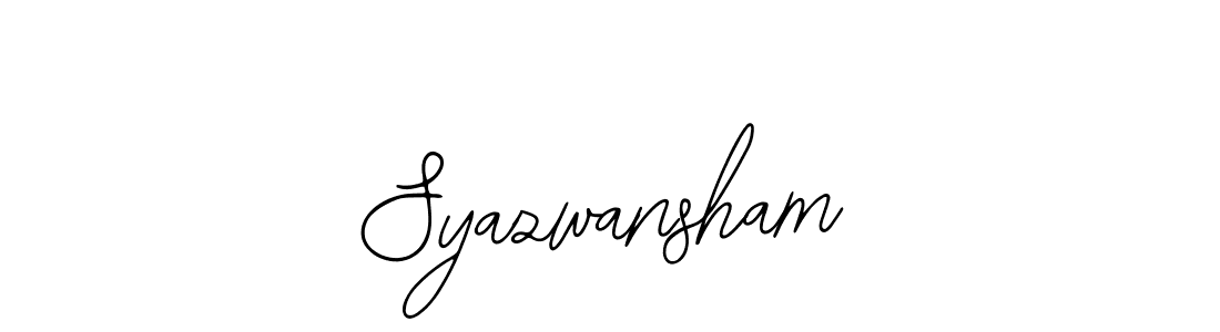 How to Draw Syazwansham signature style? Bearetta-2O07w is a latest design signature styles for name Syazwansham. Syazwansham signature style 12 images and pictures png