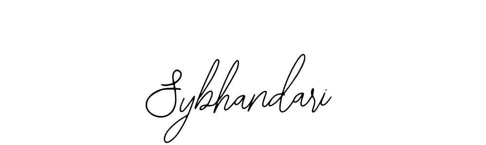 You should practise on your own different ways (Bearetta-2O07w) to write your name (Sybhandari) in signature. don't let someone else do it for you. Sybhandari signature style 12 images and pictures png