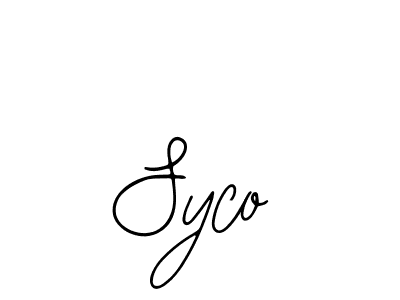 You should practise on your own different ways (Bearetta-2O07w) to write your name (Syco) in signature. don't let someone else do it for you. Syco signature style 12 images and pictures png