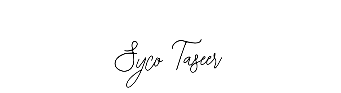How to make Syco Taseer signature? Bearetta-2O07w is a professional autograph style. Create handwritten signature for Syco Taseer name. Syco Taseer signature style 12 images and pictures png