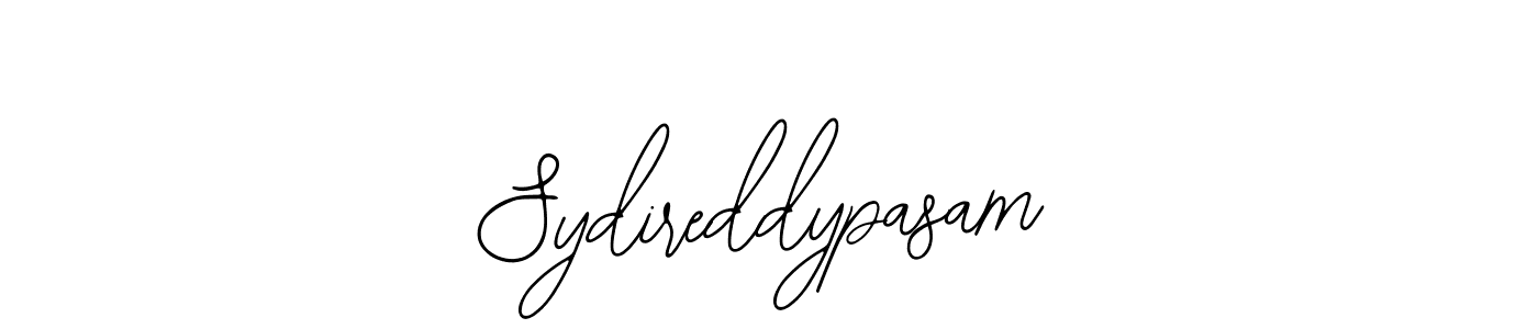 How to make Sydireddypasam name signature. Use Bearetta-2O07w style for creating short signs online. This is the latest handwritten sign. Sydireddypasam signature style 12 images and pictures png
