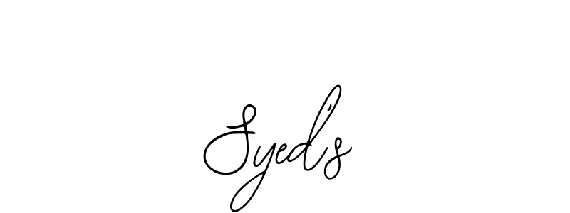 The best way (Bearetta-2O07w) to make a short signature is to pick only two or three words in your name. The name Syed’s include a total of six letters. For converting this name. Syed’s signature style 12 images and pictures png