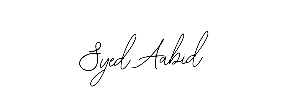 Design your own signature with our free online signature maker. With this signature software, you can create a handwritten (Bearetta-2O07w) signature for name Syed Aabid. Syed Aabid signature style 12 images and pictures png
