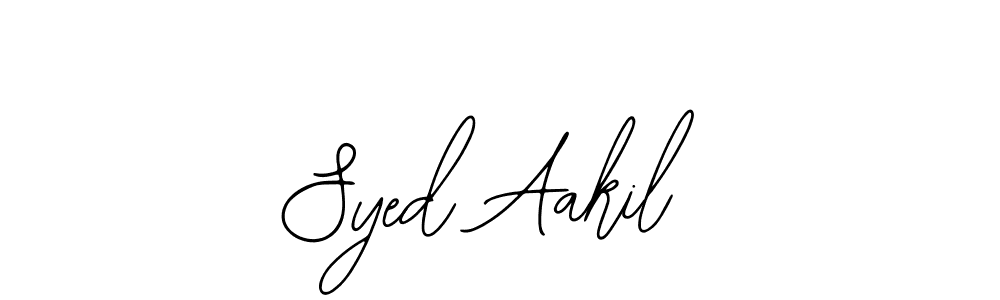 You should practise on your own different ways (Bearetta-2O07w) to write your name (Syed Aakil) in signature. don't let someone else do it for you. Syed Aakil signature style 12 images and pictures png