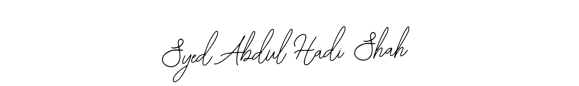 if you are searching for the best signature style for your name Syed Abdul Hadi Shah. so please give up your signature search. here we have designed multiple signature styles  using Bearetta-2O07w. Syed Abdul Hadi Shah signature style 12 images and pictures png