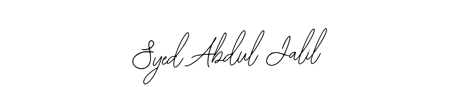 Similarly Bearetta-2O07w is the best handwritten signature design. Signature creator online .You can use it as an online autograph creator for name Syed Abdul Jalil. Syed Abdul Jalil signature style 12 images and pictures png