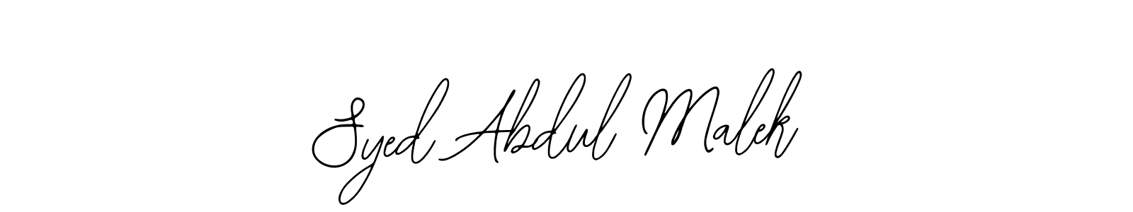 Make a short Syed Abdul Malek signature style. Manage your documents anywhere anytime using Bearetta-2O07w. Create and add eSignatures, submit forms, share and send files easily. Syed Abdul Malek signature style 12 images and pictures png