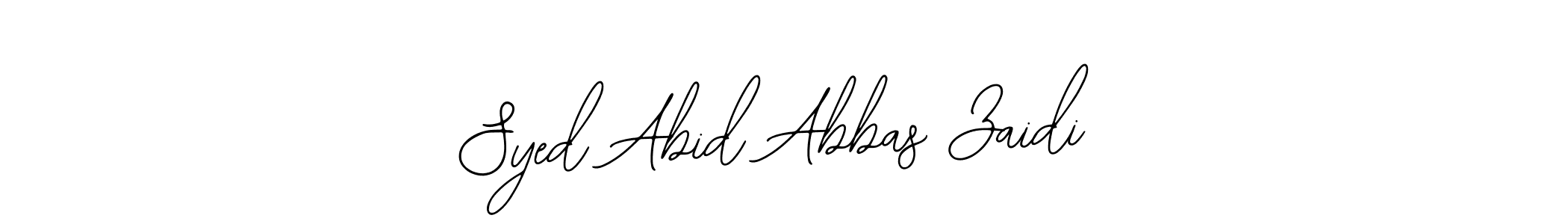 It looks lik you need a new signature style for name Syed Abid Abbas Zaidi. Design unique handwritten (Bearetta-2O07w) signature with our free signature maker in just a few clicks. Syed Abid Abbas Zaidi signature style 12 images and pictures png