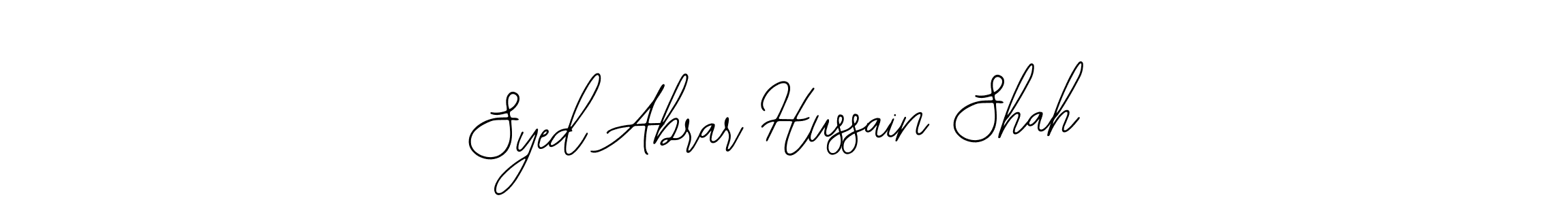 Use a signature maker to create a handwritten signature online. With this signature software, you can design (Bearetta-2O07w) your own signature for name Syed Abrar Hussain Shah. Syed Abrar Hussain Shah signature style 12 images and pictures png