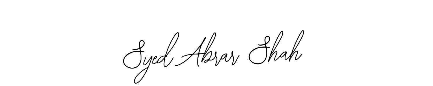 Similarly Bearetta-2O07w is the best handwritten signature design. Signature creator online .You can use it as an online autograph creator for name Syed Abrar Shah. Syed Abrar Shah signature style 12 images and pictures png