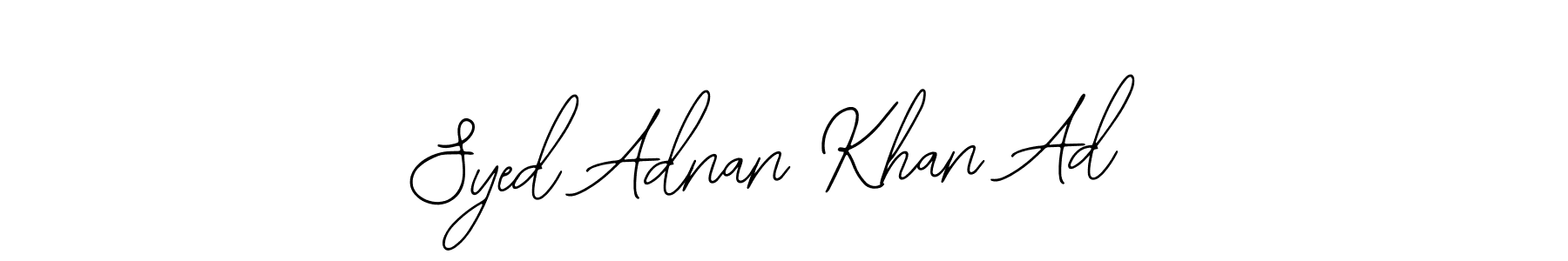 How to make Syed Adnan Khan Ad name signature. Use Bearetta-2O07w style for creating short signs online. This is the latest handwritten sign. Syed Adnan Khan Ad signature style 12 images and pictures png