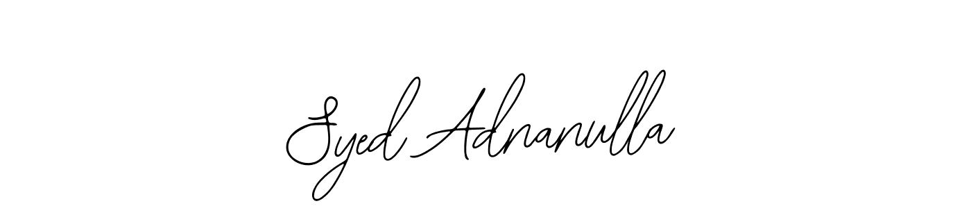 Make a beautiful signature design for name Syed Adnanulla. Use this online signature maker to create a handwritten signature for free. Syed Adnanulla signature style 12 images and pictures png