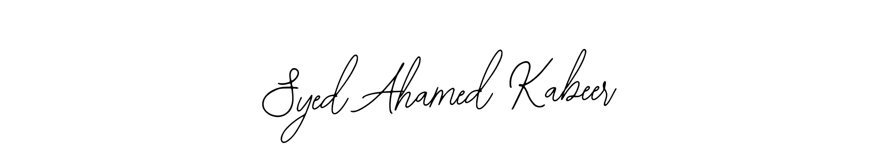 Design your own signature with our free online signature maker. With this signature software, you can create a handwritten (Bearetta-2O07w) signature for name Syed Ahamed Kabeer. Syed Ahamed Kabeer signature style 12 images and pictures png