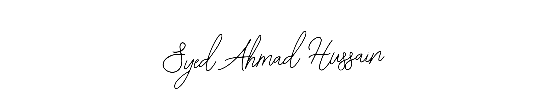 Make a beautiful signature design for name Syed Ahmad Hussain. With this signature (Bearetta-2O07w) style, you can create a handwritten signature for free. Syed Ahmad Hussain signature style 12 images and pictures png