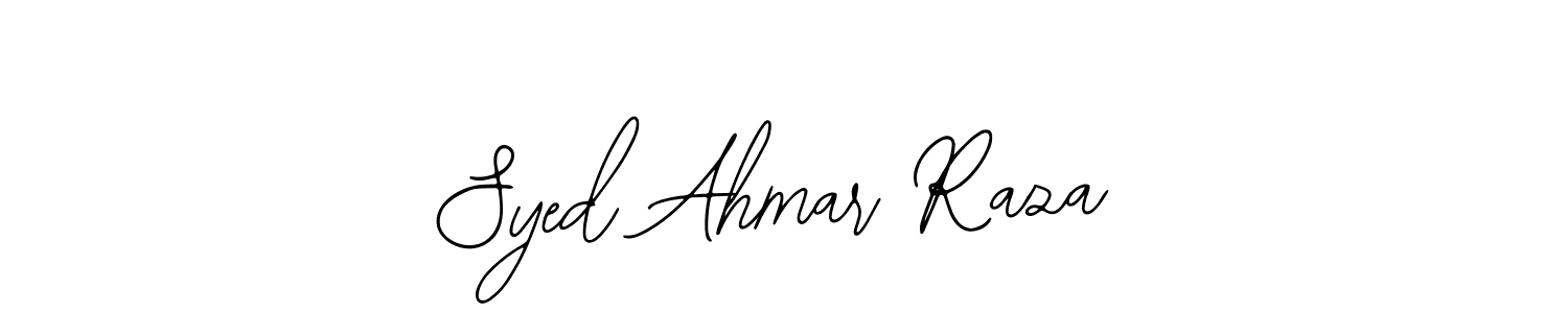 The best way (Bearetta-2O07w) to make a short signature is to pick only two or three words in your name. The name Syed Ahmar Raza include a total of six letters. For converting this name. Syed Ahmar Raza signature style 12 images and pictures png