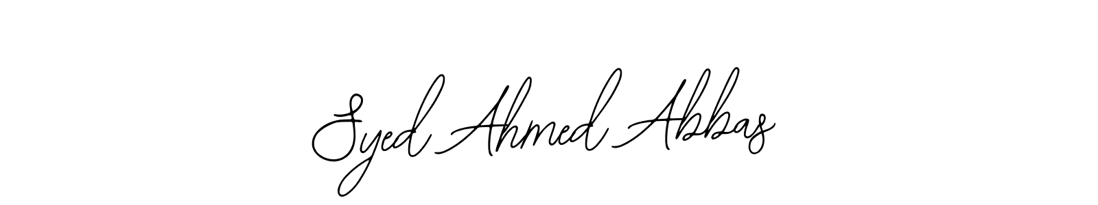 Design your own signature with our free online signature maker. With this signature software, you can create a handwritten (Bearetta-2O07w) signature for name Syed Ahmed Abbas. Syed Ahmed Abbas signature style 12 images and pictures png