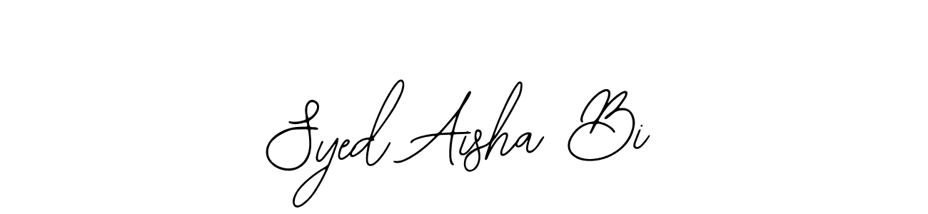 It looks lik you need a new signature style for name Syed Aisha Bi. Design unique handwritten (Bearetta-2O07w) signature with our free signature maker in just a few clicks. Syed Aisha Bi signature style 12 images and pictures png