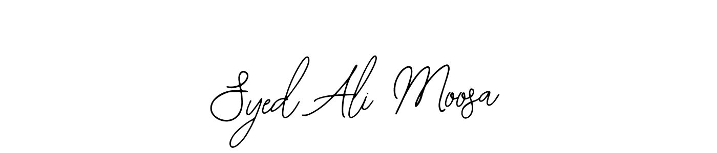 Similarly Bearetta-2O07w is the best handwritten signature design. Signature creator online .You can use it as an online autograph creator for name Syed Ali Moosa. Syed Ali Moosa signature style 12 images and pictures png