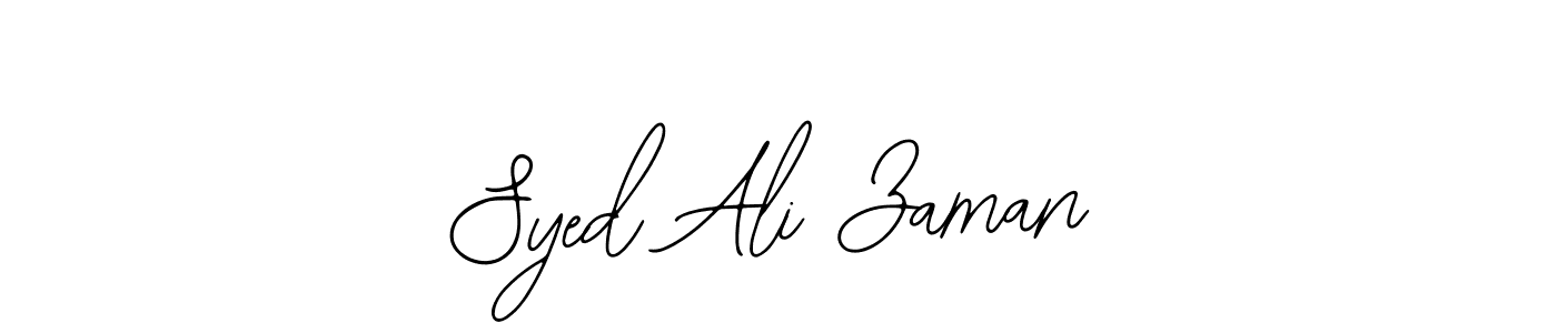You should practise on your own different ways (Bearetta-2O07w) to write your name (Syed Ali Zaman) in signature. don't let someone else do it for you. Syed Ali Zaman signature style 12 images and pictures png