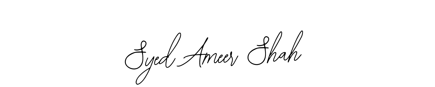 Bearetta-2O07w is a professional signature style that is perfect for those who want to add a touch of class to their signature. It is also a great choice for those who want to make their signature more unique. Get Syed Ameer Shah name to fancy signature for free. Syed Ameer Shah signature style 12 images and pictures png