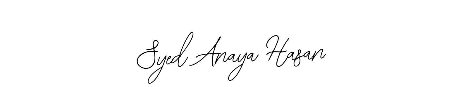 Similarly Bearetta-2O07w is the best handwritten signature design. Signature creator online .You can use it as an online autograph creator for name Syed Anaya Hasan. Syed Anaya Hasan signature style 12 images and pictures png