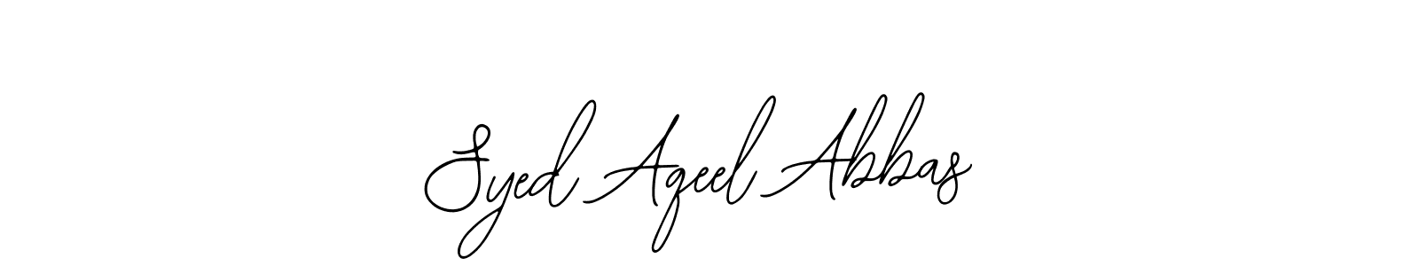 Create a beautiful signature design for name Syed Aqeel Abbas. With this signature (Bearetta-2O07w) fonts, you can make a handwritten signature for free. Syed Aqeel Abbas signature style 12 images and pictures png