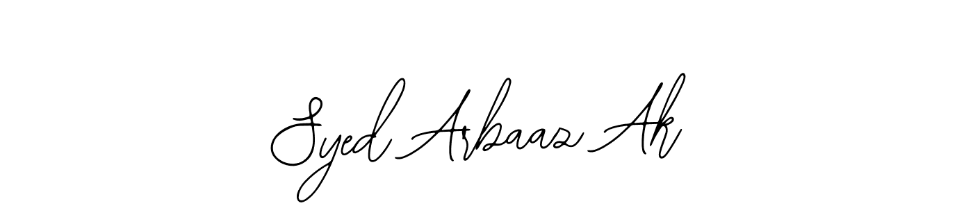 Make a beautiful signature design for name Syed Arbaaz Ak. With this signature (Bearetta-2O07w) style, you can create a handwritten signature for free. Syed Arbaaz Ak signature style 12 images and pictures png