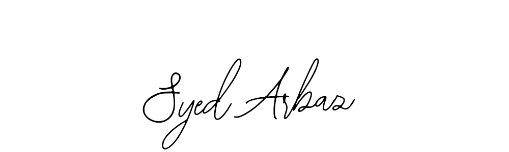 You should practise on your own different ways (Bearetta-2O07w) to write your name (Syed Arbaz) in signature. don't let someone else do it for you. Syed Arbaz signature style 12 images and pictures png