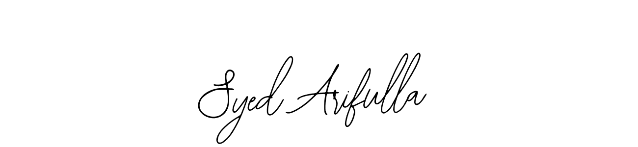 Similarly Bearetta-2O07w is the best handwritten signature design. Signature creator online .You can use it as an online autograph creator for name Syed Arifulla. Syed Arifulla signature style 12 images and pictures png