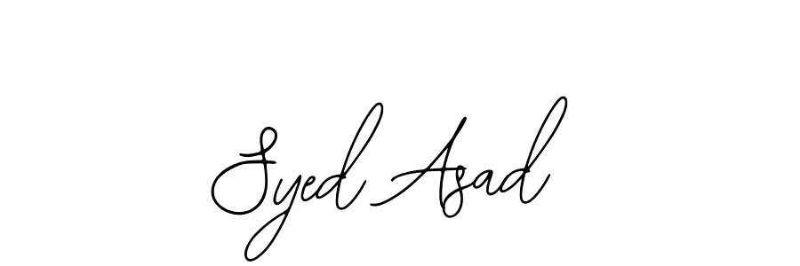 Also You can easily find your signature by using the search form. We will create Syed Asad name handwritten signature images for you free of cost using Bearetta-2O07w sign style. Syed Asad signature style 12 images and pictures png