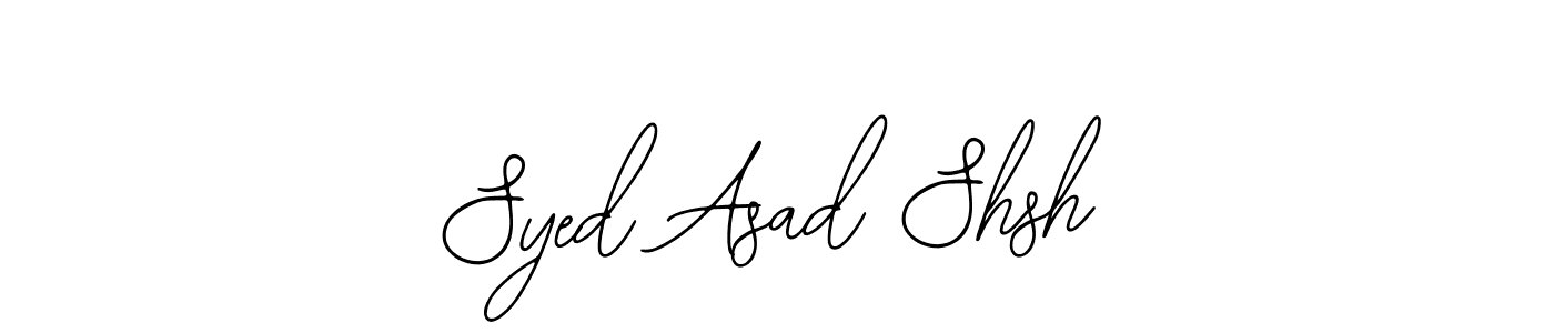Similarly Bearetta-2O07w is the best handwritten signature design. Signature creator online .You can use it as an online autograph creator for name Syed Asad Shsh. Syed Asad Shsh signature style 12 images and pictures png