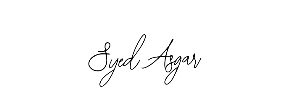 How to make Syed Asgar signature? Bearetta-2O07w is a professional autograph style. Create handwritten signature for Syed Asgar name. Syed Asgar signature style 12 images and pictures png