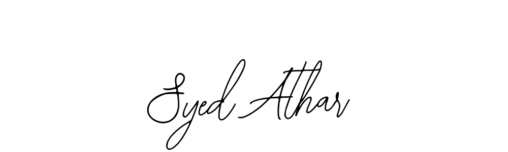 Bearetta-2O07w is a professional signature style that is perfect for those who want to add a touch of class to their signature. It is also a great choice for those who want to make their signature more unique. Get Syed Athar name to fancy signature for free. Syed Athar signature style 12 images and pictures png