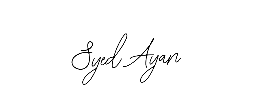 Use a signature maker to create a handwritten signature online. With this signature software, you can design (Bearetta-2O07w) your own signature for name Syed Ayan. Syed Ayan signature style 12 images and pictures png