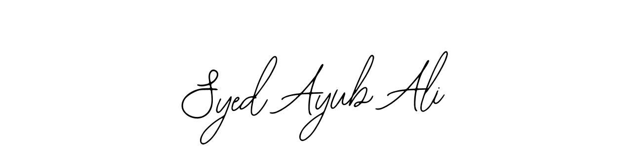 Use a signature maker to create a handwritten signature online. With this signature software, you can design (Bearetta-2O07w) your own signature for name Syed Ayub Ali. Syed Ayub Ali signature style 12 images and pictures png