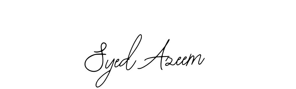 How to make Syed Azeem signature? Bearetta-2O07w is a professional autograph style. Create handwritten signature for Syed Azeem name. Syed Azeem signature style 12 images and pictures png