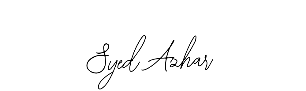 The best way (Bearetta-2O07w) to make a short signature is to pick only two or three words in your name. The name Syed Azhar include a total of six letters. For converting this name. Syed Azhar signature style 12 images and pictures png