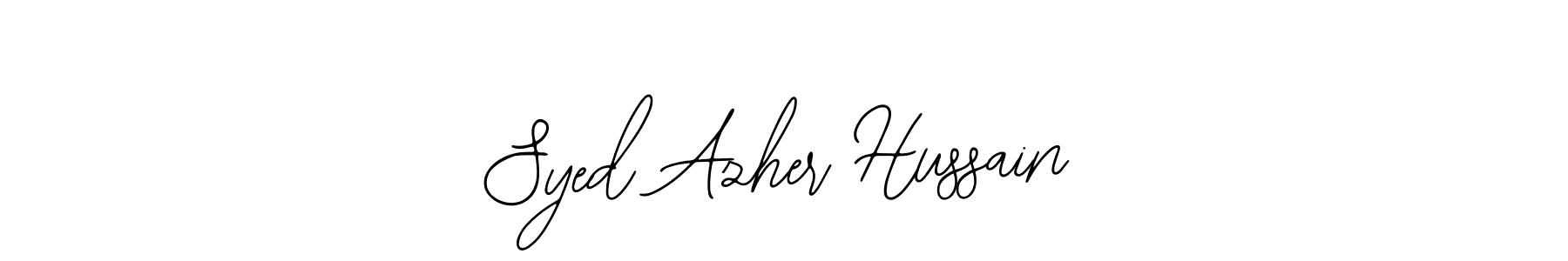 Create a beautiful signature design for name Syed Azher Hussain. With this signature (Bearetta-2O07w) fonts, you can make a handwritten signature for free. Syed Azher Hussain signature style 12 images and pictures png