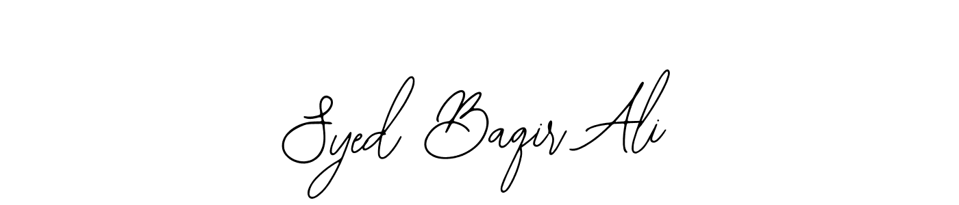 Also You can easily find your signature by using the search form. We will create Syed Baqir Ali name handwritten signature images for you free of cost using Bearetta-2O07w sign style. Syed Baqir Ali signature style 12 images and pictures png